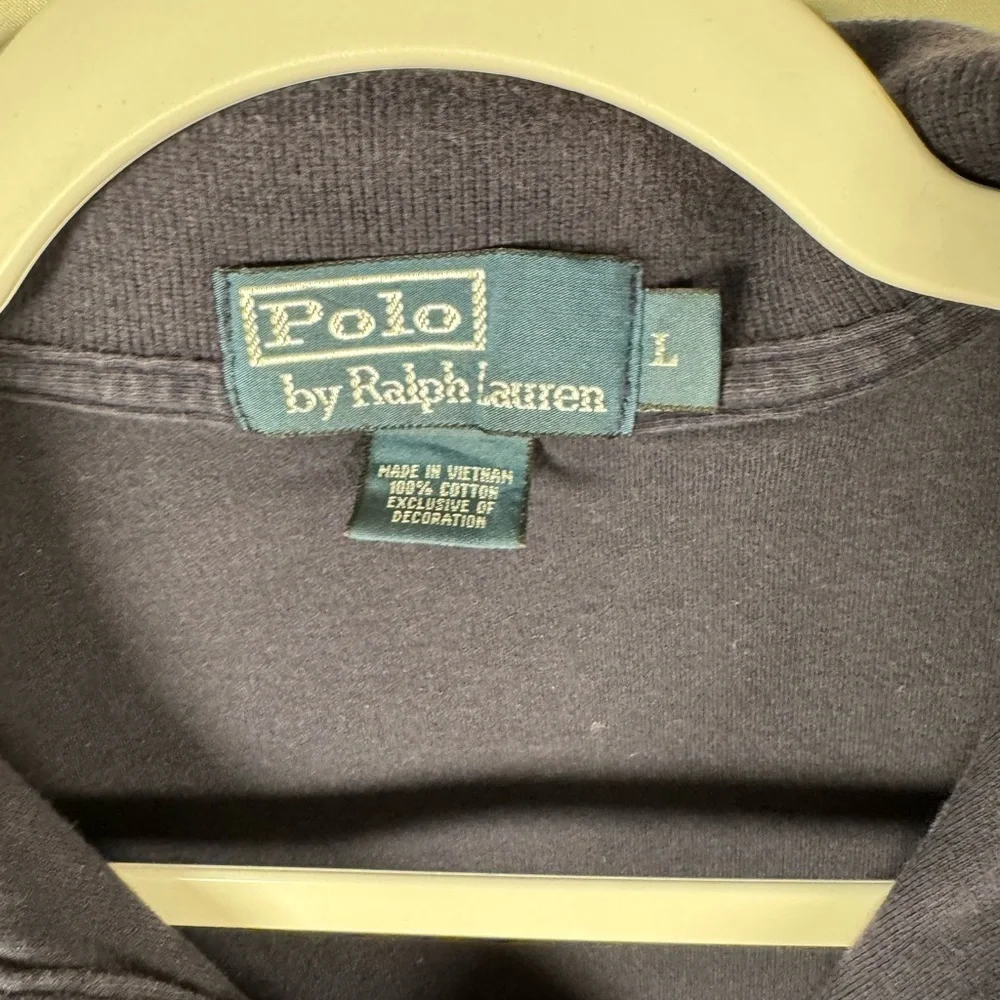 Polo by Ralph Lauren Men's Navy Blue Polo Shirt L